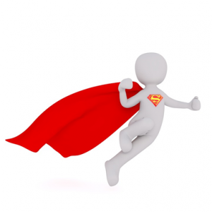 image of person with superman cape