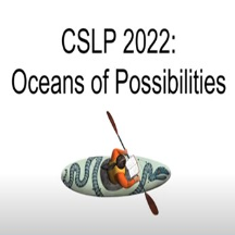 CSLP 2022 oceans of possibilities logo with person in kayak