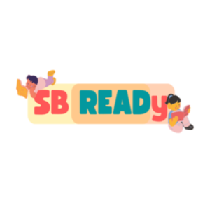 SB Ready logo two children reading on and beside the words SB Ready