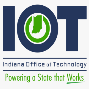 Indiana Office of technology logo powering a state that works